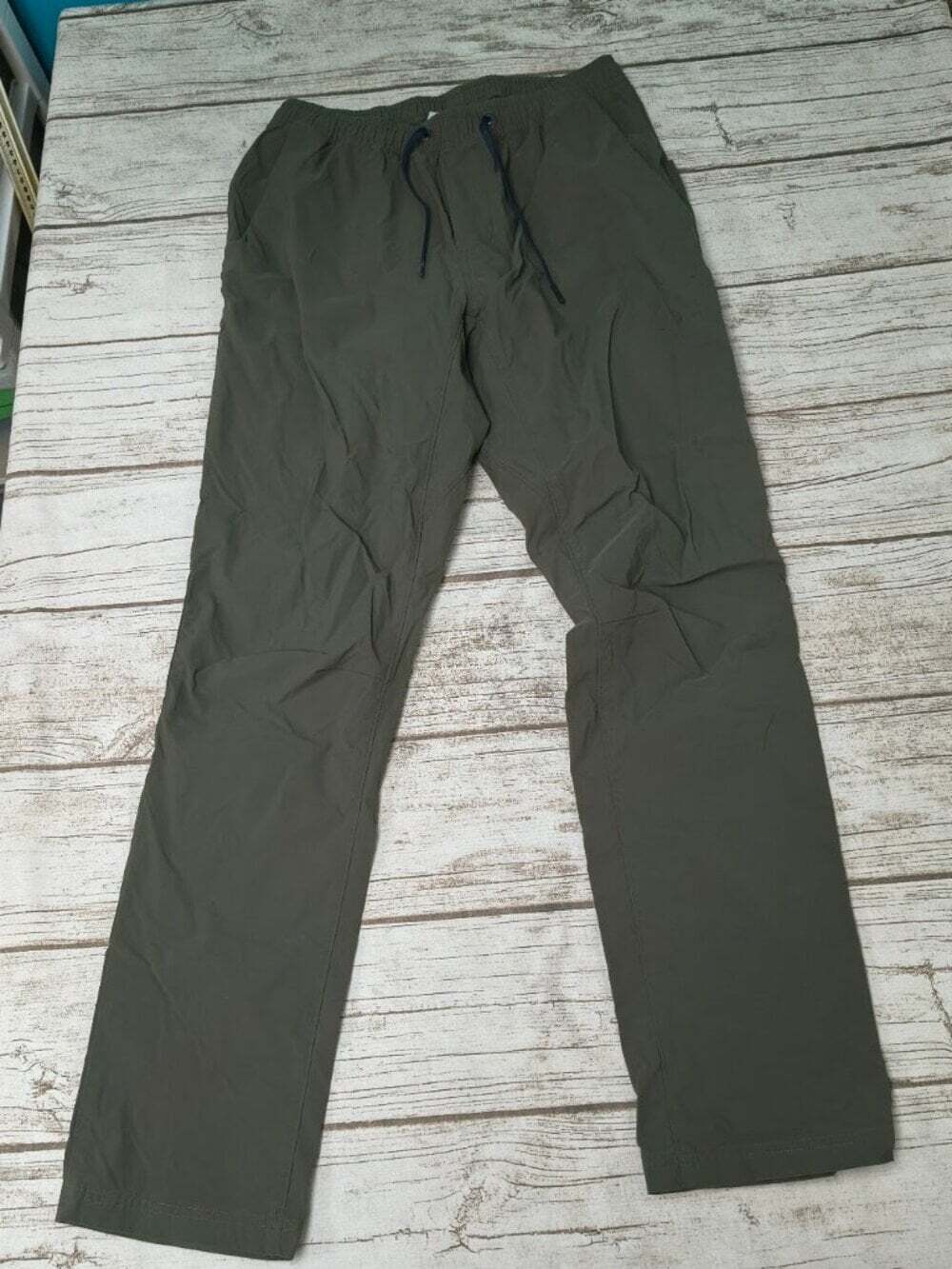 Mountain Hardwear Mens Small Dark Green Olive Drawstring Trail Technical Pants